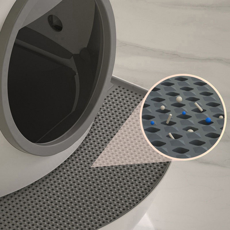 Cute Cat Litter Box Automatic Robot Cover Plastic Hidden Cat Litter Tray Toilet Low Entry Round Arenero Gato Pet Products